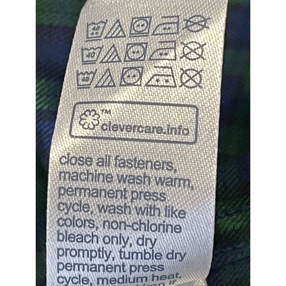 Tommy Hilfiger Mens Classic Fit Green & Blue Plaid Button-Up Shirt XXL New - Picture 9 of 9